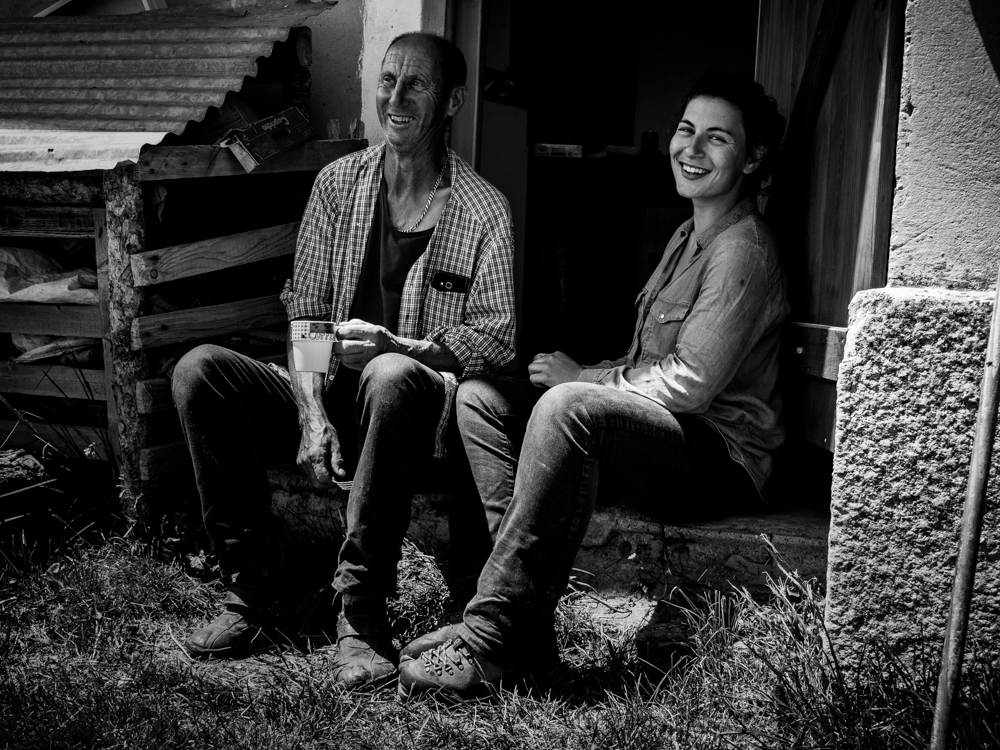 father and daughter shepherds, Mercantour, France